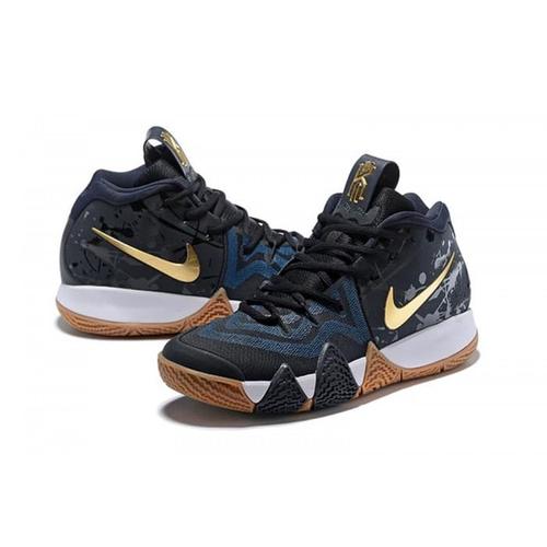 Kyrie 4 navy gold best sale