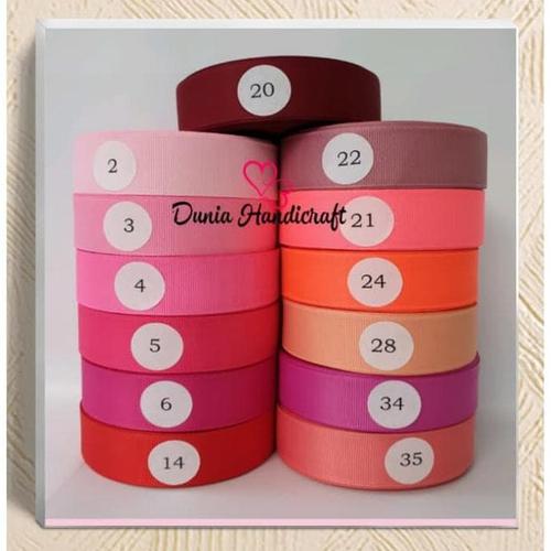 Foto Produk Pita Gros Grain Polos 3/8" (1Cm) 25 Yard dari awahyuni644