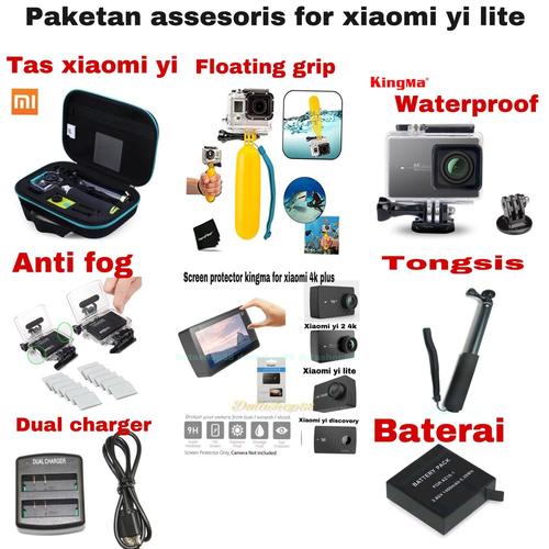 Foto Produk paket assesoris for xiaomi yi lite - yi 4k dan xiaomi yi 4k plus dari giovani galery