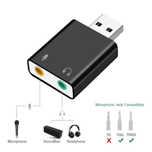 Foto Produk Usb Sound Card External To Jack 3.5Mm Headphone And Mic dari Pakuan Strike
