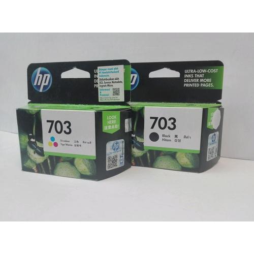 Foto Produk Tinta Printer Hp 703 Black Dan Color Original 1 Set dari Pakuan Strike