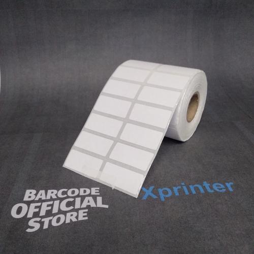 Foto Produk Stiker Kertas Label Barcode Thermal ukuran 33x15mm - 33 x 15 mm 2line dari Barcode Official Store