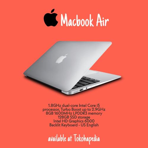 Gambar TERBARU Apple MacBook Air 2017 MQD32 13.3" Core i5,8G,128SSD - Silver - International dari tokohapedia Jakarta Pusat Tokopedia