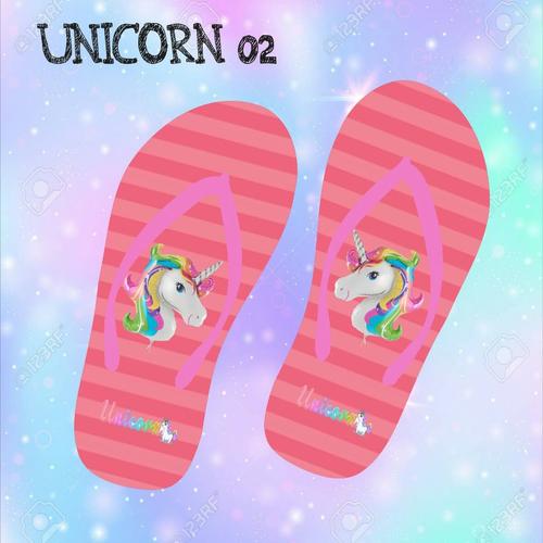 Foto Produk Sandal jepit flat motif unicorn untuk wanita | sandal pantai dari casaloma