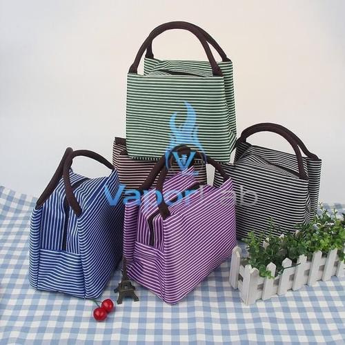 Foto Produk 003 insulated lunch bag cooler bag tas bekal kotak makan rantang garis dari Andri Wongso Jaya