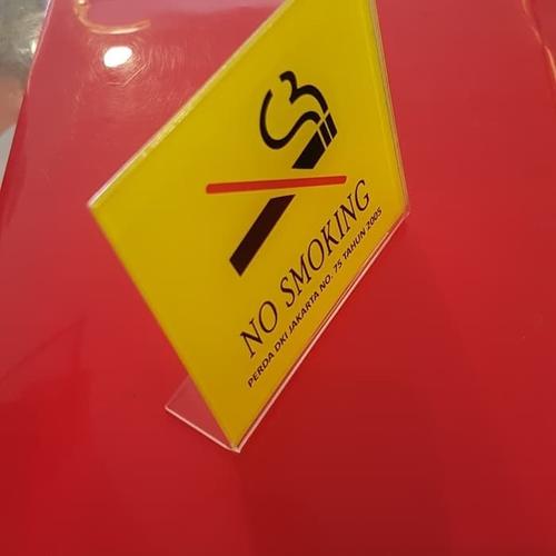 Jual SIGN AKRILIK K3 RAMBU SAFETY DILARANG MEROKOK UK 8X8CM STIKER ...
