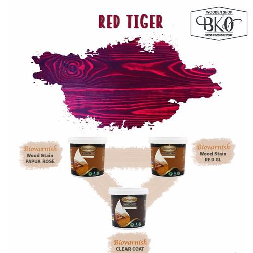 Foto Produk paket finishing biovarnish red Tiger cat kayu pernis kayu waterbased dari BKO Wooden shop
