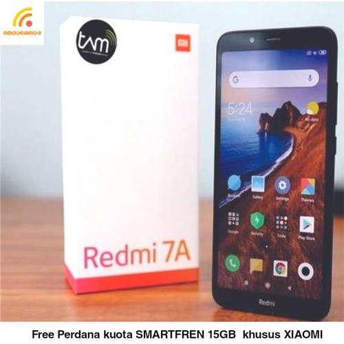 Foto Produk Xiaomi Redmi 7A Ram 2/16GB Garansi Resmi TAM - Hitam dari OVANST0RE