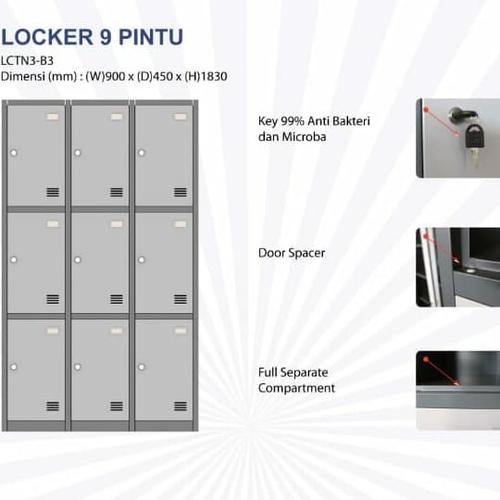 Jual loker 9 pintu gandeng locker TOP 9 pt datascrip murah rak besi ...