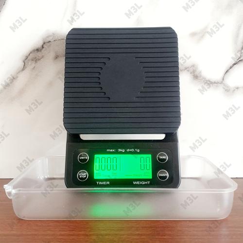 Foto Produk Timbangan Kopi Digital 3KG / 0.1GR Timer V60 Drip Coffee Scale dari M3L