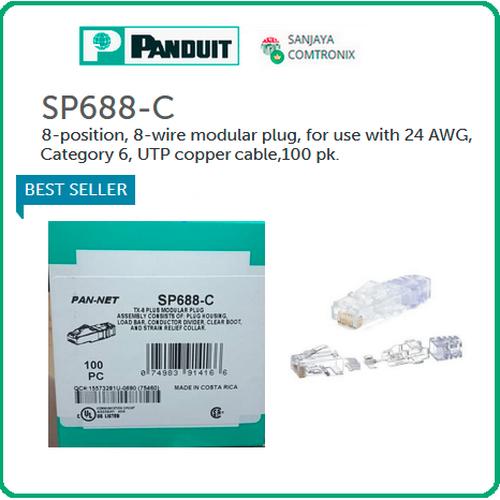 Jual PANDUIT Connector / Konektor UTP RJ45 Cat-6 Modular Plug 100ea ...