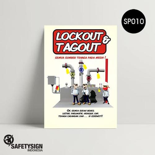 Jual SP010 Poster K3 Safety A3 - Lockout & Tagout, Semua Sumber Tenaga ...