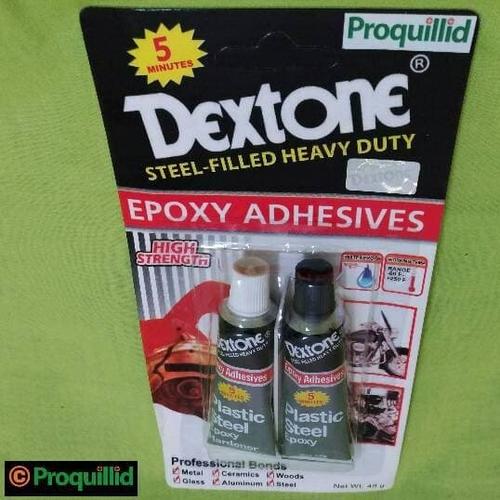 Jual LEM BESI DEXTON DEXTONE EPOXY 5 MENIT RESIN+HARDENER ADHESIVE KUAT