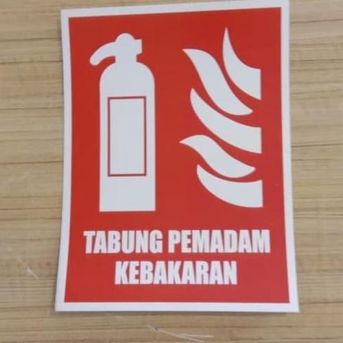 Jual SIGN STICKER LABEL K3 RAMBU SAFETY TABUNG PEMADAM KEBAKARAN UK ...