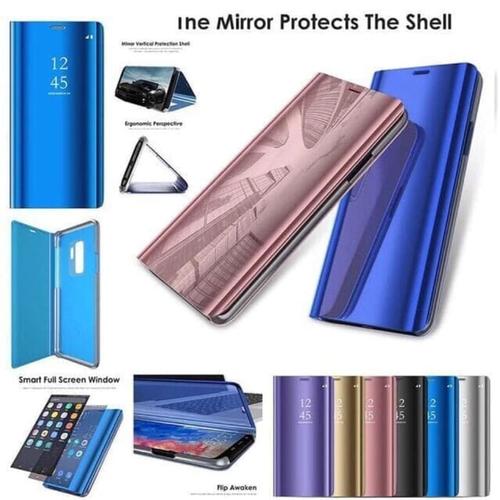 Foto Produk Samsung A01 Flip Mirror Case Sarung Clear View Standing Casing Cover dari Indo Smart Acc