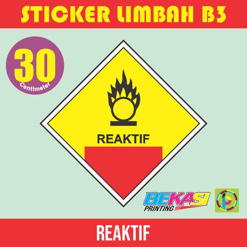 Jual Sticker K3 Safety Sign Limbah B3 REAKTIF Uk. 30 cm - Kota Bekasi ...
