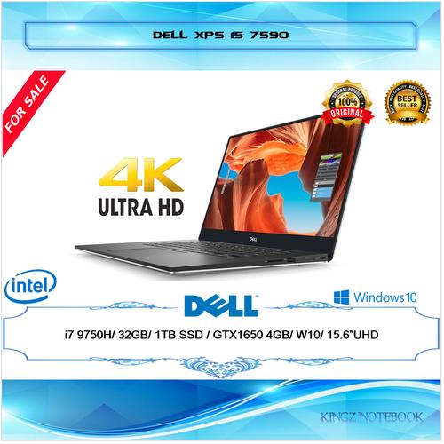 Jual LAPTOP DELL XPS 15 7590 i7-9750H 32GB 1TB SSD GTX1650 W10 特別SALE DELL GTX1650 32GB 4K i7-9750H 7590 XPS15 ノートPC