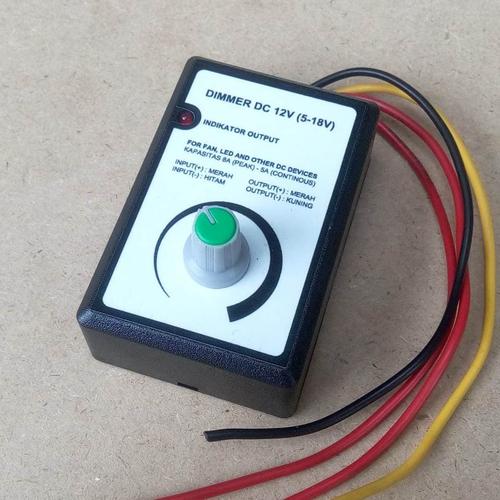 Jual Dimmer DC 12V (515V) 8A untuk Fan/Kipas, LED, Dinamo, Motor DC
