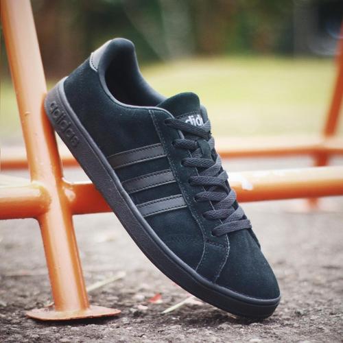 adidas neo baseline suede full black