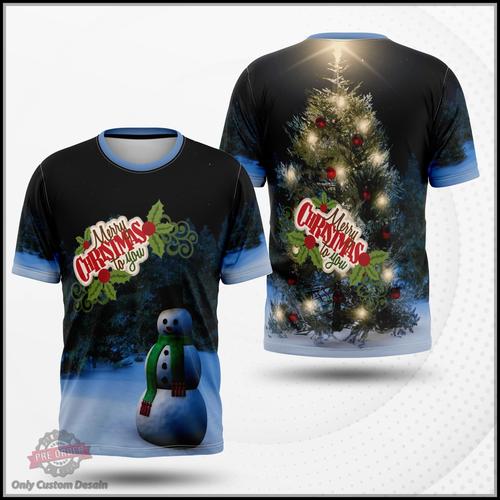 Jual Kaos Baju Natal Custom Desain Fullprint Custom Desain Satuan Kota Bandung Customhade Tokopedia