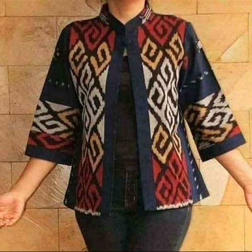 Foto Produk cardigan outwear tenun etnik blangket / tenun jepara (130) dari Ryan Tenun Jepara
