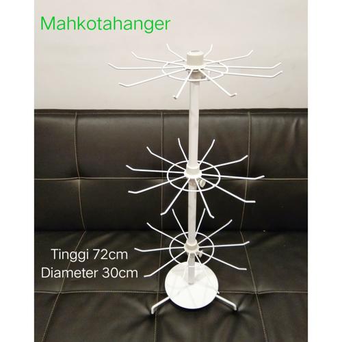 Foto Produk Rak Display Putar Matahari 3 Susun Besi Kuat Tebal Impor Display dari MahkotaHangerJaya
