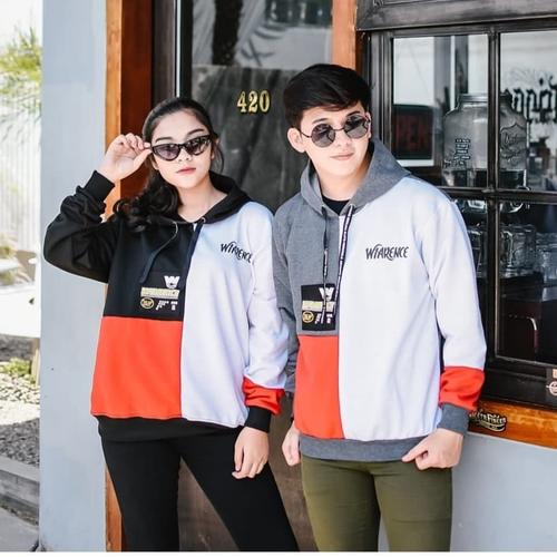 Foto Produk angelo couple sweater hoddie murah/sweater couple remaja pasangan dari dewshop
