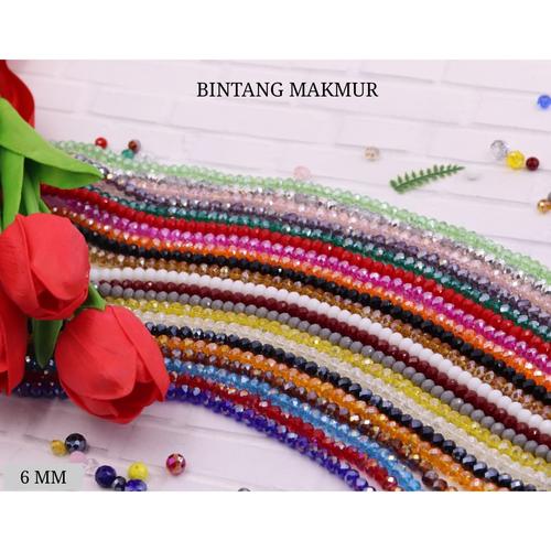 Foto Produk TERMURAH Manik Kristal Ceko 6mm Semua Warna Harga Sama Barang Import - merah doff dari Bintang Makmur 42