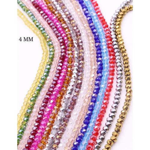 Foto Produk TERMURAH Manik Kristal Ceko 4mm Semua Warna Harga Sama Barang Import - Merah dari Bintang Makmur 42