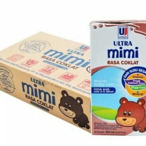 Gambar Susu UHT ultra mimi kids 125 ml| rasa coklat | Isi 40 pcs dari AA multyshop Kota Bekasi Tokopedia