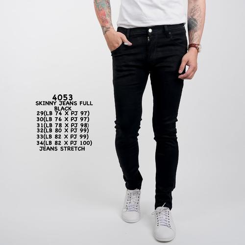 Hitam polos Jeans skinny pria 
