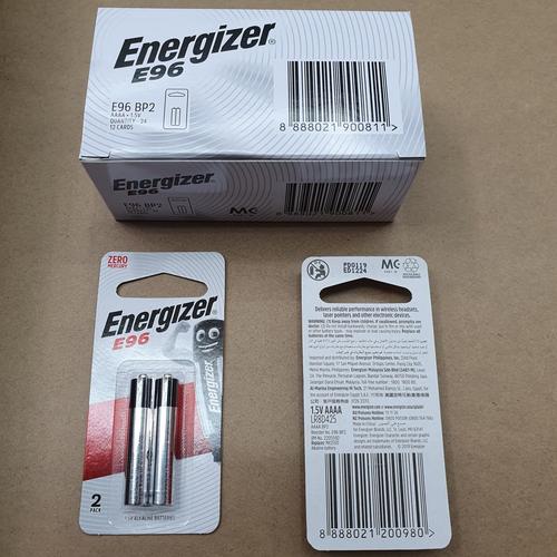 Foto Produk Baterai Alkaline Energizer AAAA E96 Isi 2 ORIGINAL dari One piece shoper