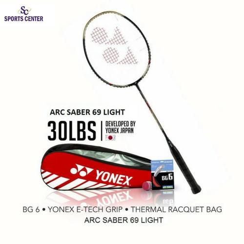 Foto Produk Full Set Raket Badminton Yonex Arcsaber 69 Light 5U G5 dari Sports Center