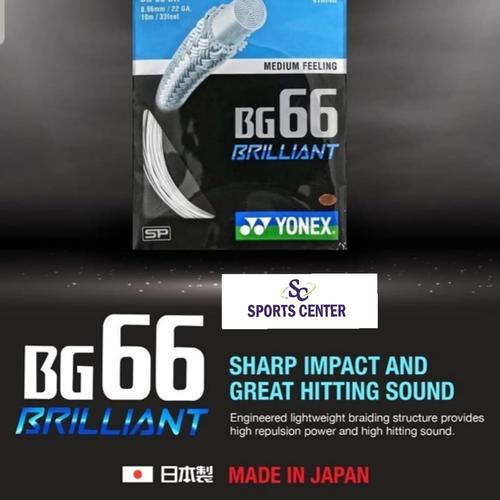 Gambar Senar / String Badminton Yonex BG 66 / BG-66 / BG 66 Brilliant SP dari Sports Center undefined Tokopedia