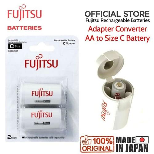 Foto Produk Adapter Converter Battery Fujitsu AA to size C 2PCS dari UFO Teknologi