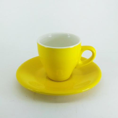 Foto Produk Cangkir Kopi Keramik Tebal Espresso Cup with Saucer Espresso Culture dari Kopi Jayakarta