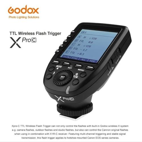 Foto Produk Godox Xpro-C TTL Wireless Flash Trigger for Canon - Hitam dari salsa bercamera