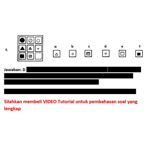 Jual Persiapan Tpa Psikotest Video Pembahasan Soal Psikotes Ui Ist Test Jakarta Utara Kamila Milooo Tokopedia