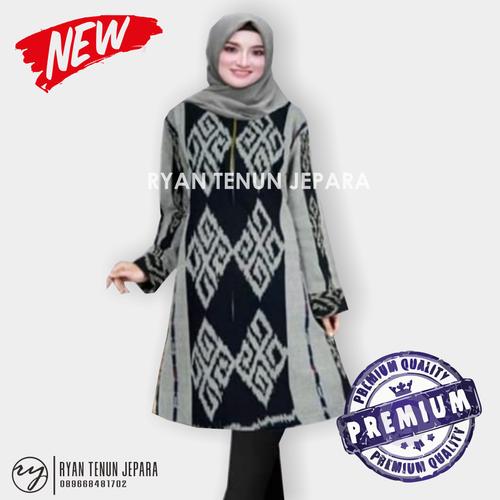 Foto Produk long dress muslim tenun etnik blangket / tenun jepara (137) dari Ryan Tenun Jepara
