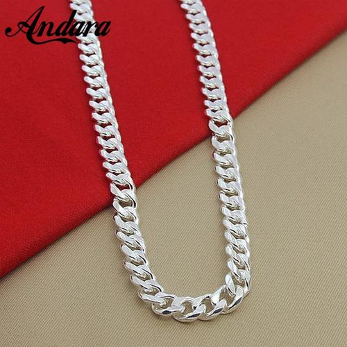 Men Necklace 925 Silver Link 