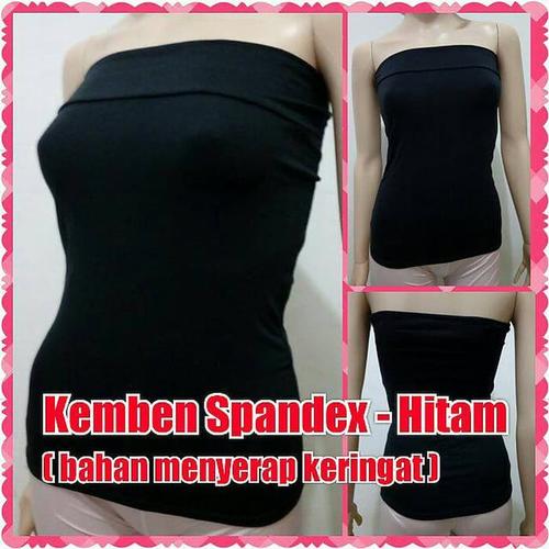 Foto Produk Kemben Spandex PRODUK TERBARU - HITAM ( bahan menyerap keringat ) dari darilynn