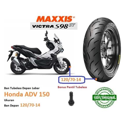 Jual BAN TUBELESS DEPAN LEBAR HONDA ADV 150 ADV150 MAXXIS VICTRA 