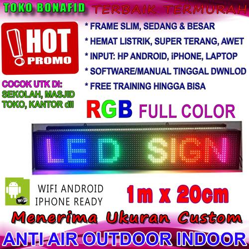 rgb led running text led display 100 x 20cm untuk mobil bis bus