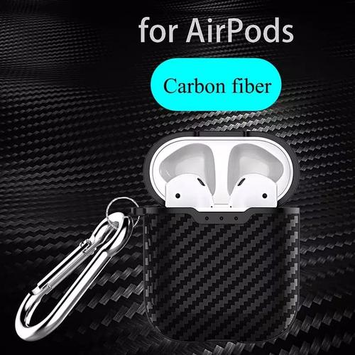 Foto Produk APPLE Airpods 1 2 Airpod Carbon Fiber Case Hook Cover casing dari Rkaseshop