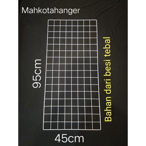 Gambar Jaring Ram Besi Dinding Ukuran 45cmx95cm Gantungan hook ram display dari MahkotaHangerJaya undefined Tokopedia