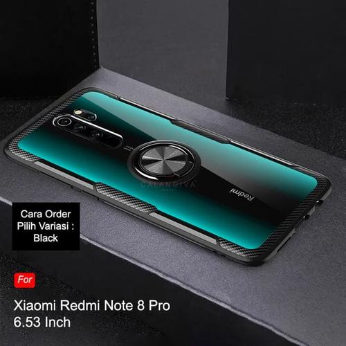 Foto Produk XIAOMI REDMI NOTE 8 / NOTE 8 PRO CLEAR CASE MAGNETIC RING VERUS SERIES - NOTE 8 PRO, Hitam dari Urban Story