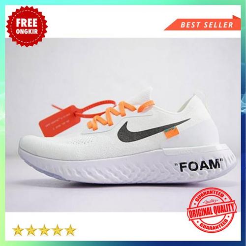 nike epic react flyknit off white
