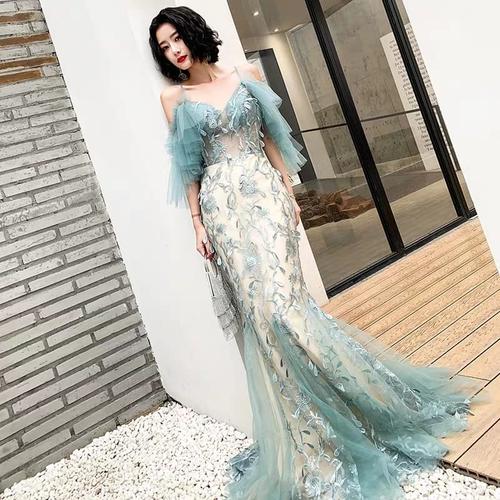 Jual Gown import, High-end temperament 