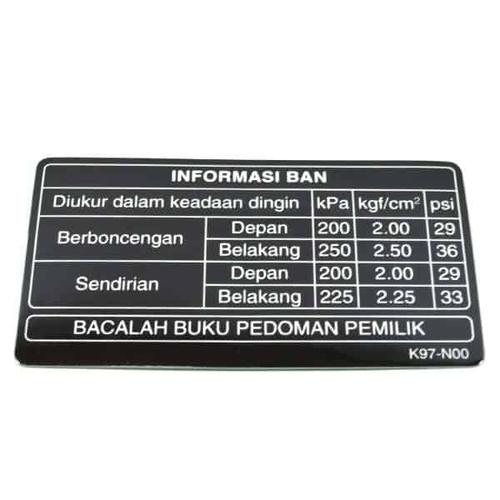 Gambar Label, Tire - PCX 150 K97 (87505K97N00) dari Honda Cengkareng Kota Tangerang Tokopedia
