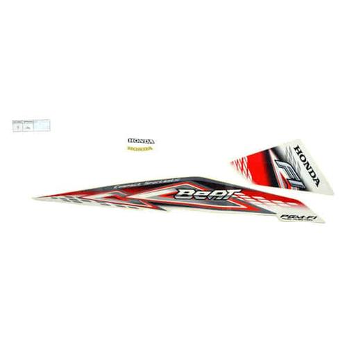 Foto Produk Sticker Body Kanan (Stripe Set R White Red) - BeAT FI dari Honda Cengkareng